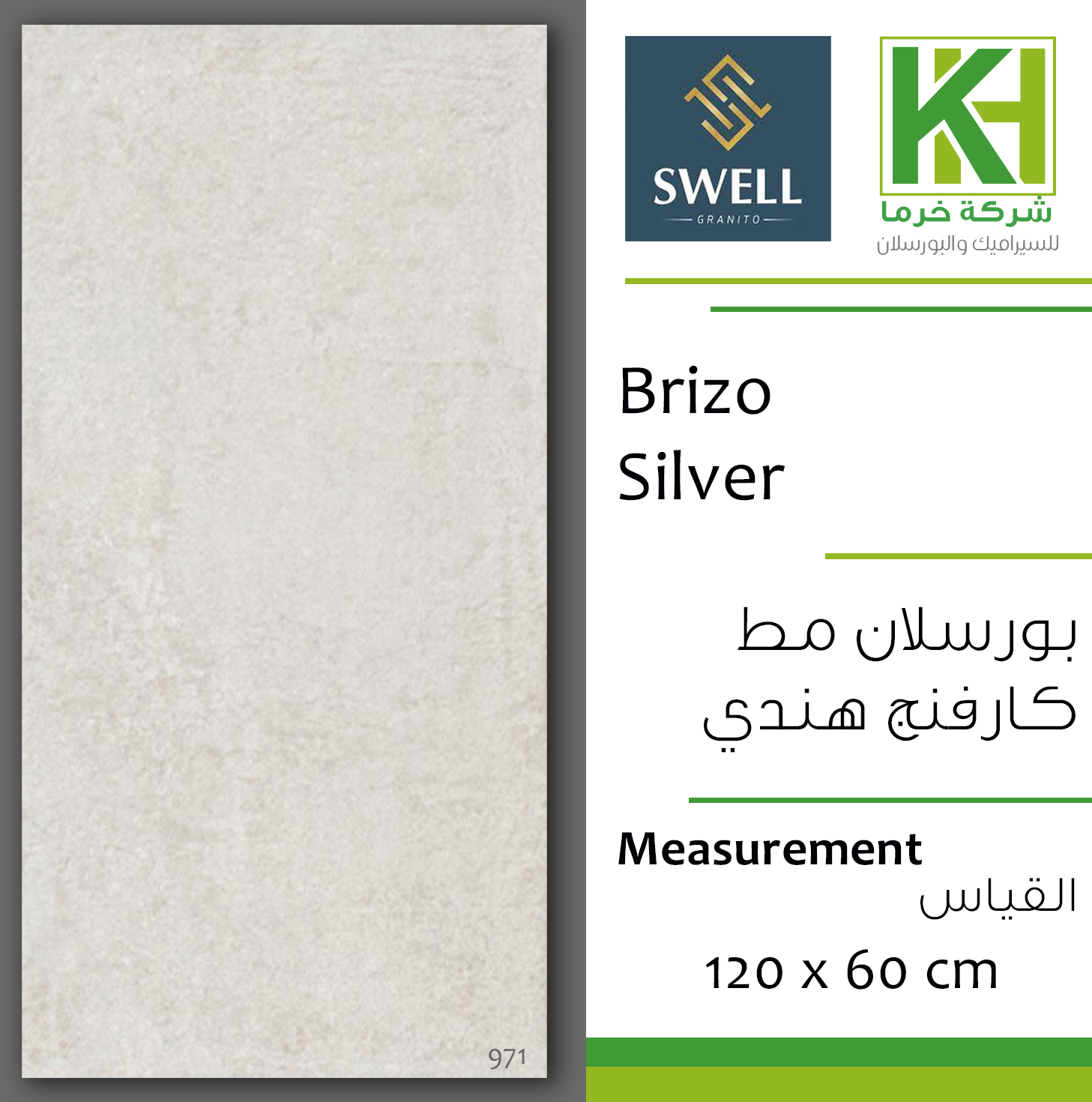 Picture of Indian Matt Carving porcelain tile 60x120 cm Brizo Silver